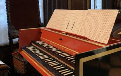 Antique harpsichord notes at the Bagatti Valsecchi Museum