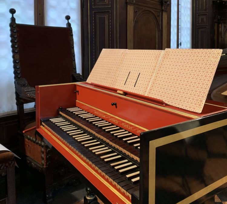 Antique harpsichord notes at the Bagatti Valsecchi Museum